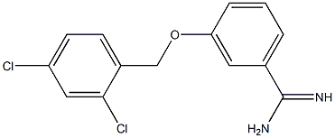 3-[(2,4-dichlorophenyl)methoxy]benzene-1-carboximidamide Struktur