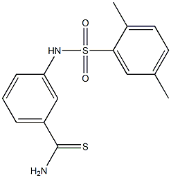 3-[(2,5-dimethylbenzene)sulfonamido]benzene-1-carbothioamide Struktur