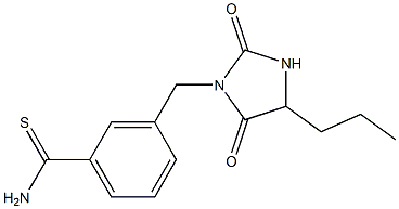 3-[(2,5-dioxo-4-propylimidazolidin-1-yl)methyl]benzenecarbothioamide Struktur