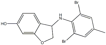 3-[(2,6-dibromo-4-methylphenyl)amino]-2,3-dihydro-1-benzofuran-6-ol Struktur