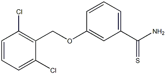 3-[(2,6-dichlorophenyl)methoxy]benzene-1-carbothioamide Struktur