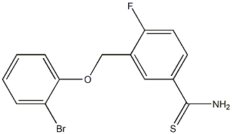 3-[(2-bromophenoxy)methyl]-4-fluorobenzenecarbothioamide Struktur