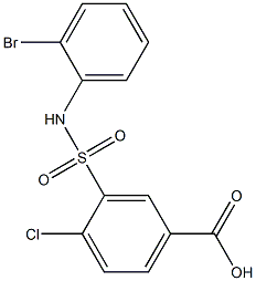 3-[(2-bromophenyl)sulfamoyl]-4-chlorobenzoic acid Struktur