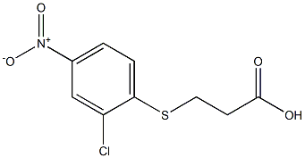 3-[(2-chloro-4-nitrophenyl)thio]propanoic acid Struktur