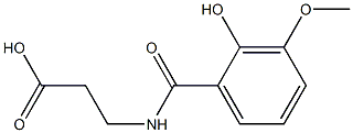 3-[(2-hydroxy-3-methoxybenzoyl)amino]propanoic acid Struktur