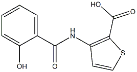 3-[(2-hydroxybenzoyl)amino]thiophene-2-carboxylic acid Struktur