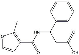 3-[(2-methyl-3-furoyl)amino]-3-phenylpropanoic acid Struktur