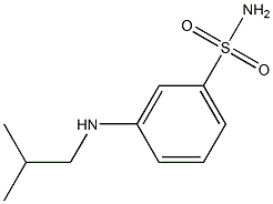 3-[(2-methylpropyl)amino]benzene-1-sulfonamide Struktur