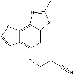 3-[(2-methylthieno[2,3-e][1,3]benzothiazol-5-yl)oxy]propanenitrile Struktur