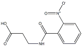 3-[(2-nitrobenzoyl)amino]propanoic acid Struktur