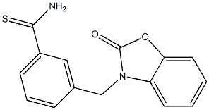 3-[(2-oxo-1,3-benzoxazol-3(2H)-yl)methyl]benzenecarbothioamide Struktur