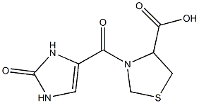 3-[(2-oxo-2,3-dihydro-1H-imidazol-4-yl)carbonyl]-1,3-thiazolidine-4-carboxylic acid Struktur