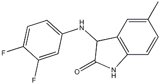 3-[(3,4-difluorophenyl)amino]-5-methyl-2,3-dihydro-1H-indol-2-one Struktur