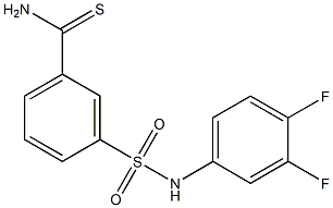 3-[(3,4-difluorophenyl)sulfamoyl]benzene-1-carbothioamide Struktur