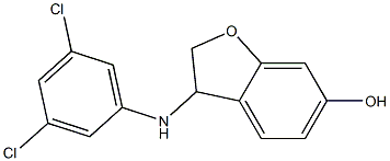 3-[(3,5-dichlorophenyl)amino]-2,3-dihydro-1-benzofuran-6-ol Struktur