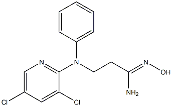 3-[(3,5-dichloropyridin-2-yl)(phenyl)amino]-N'-hydroxypropanimidamide Struktur