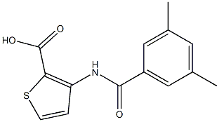 3-[(3,5-dimethylbenzoyl)amino]thiophene-2-carboxylic acid Struktur