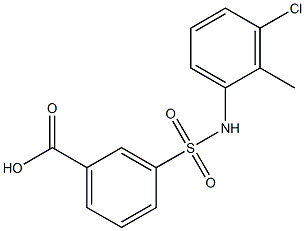 3-[(3-chloro-2-methylphenyl)sulfamoyl]benzoic acid Struktur