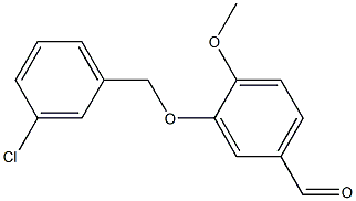 3-[(3-chlorophenyl)methoxy]-4-methoxybenzaldehyde Struktur