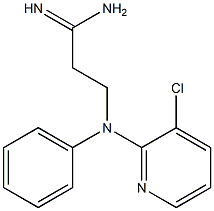 3-[(3-chloropyridin-2-yl)(phenyl)amino]propanimidamide Struktur