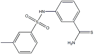 3-[(3-methylbenzene)sulfonamido]benzene-1-carbothioamide Struktur