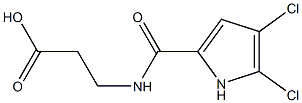 3-[(4,5-dichloro-1H-pyrrol-2-yl)formamido]propanoic acid Struktur