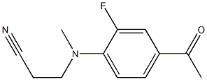 3-[(4-acetyl-2-fluorophenyl)(methyl)amino]propanenitrile Struktur