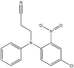 3-[(4-chloro-2-nitrophenyl)(phenyl)amino]propanenitrile Struktur