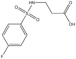 3-[(4-fluorobenzene)sulfonamido]propanoic acid Struktur