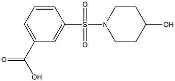 3-[(4-hydroxypiperidin-1-yl)sulfonyl]benzoic acid Struktur