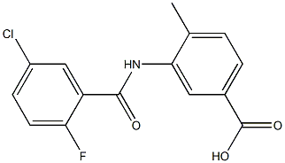 3-[(5-chloro-2-fluorobenzene)amido]-4-methylbenzoic acid Struktur