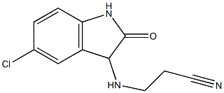 3-[(5-chloro-2-oxo-2,3-dihydro-1H-indol-3-yl)amino]propanenitrile Struktur