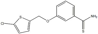 3-[(5-chlorothiophen-2-yl)methoxy]benzene-1-carbothioamide Struktur