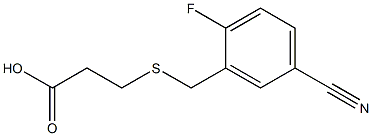 3-[(5-cyano-2-fluorobenzyl)thio]propanoic acid Struktur