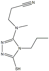 3-[(5-mercapto-4-propyl-4H-1,2,4-triazol-3-yl)(methyl)amino]propanenitrile Struktur