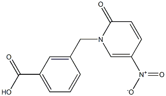 3-[(5-nitro-2-oxopyridin-1(2H)-yl)methyl]benzoic acid Struktur