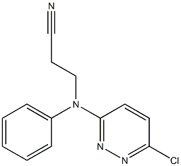 3-[(6-chloropyridazin-3-yl)(phenyl)amino]propanenitrile Struktur