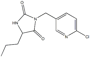 3-[(6-chloropyridin-3-yl)methyl]-5-propylimidazolidine-2,4-dione Struktur