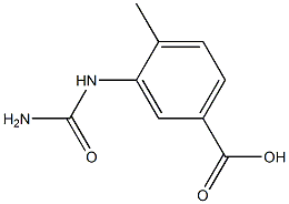 3-[(aminocarbonyl)amino]-4-methylbenzoic acid Struktur