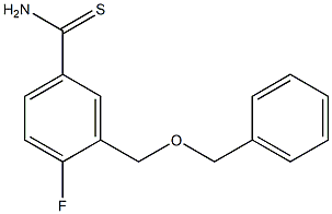 3-[(benzyloxy)methyl]-4-fluorobenzenecarbothioamide Struktur