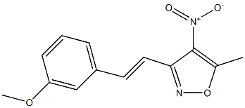 3-[(E)-2-(3-methoxyphenyl)vinyl]-5-methyl-4-nitroisoxazole Struktur