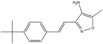 3-[(E)-2-(4-tert-butylphenyl)vinyl]-5-methylisoxazol-4-amine Struktur