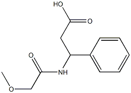 3-[(methoxyacetyl)amino]-3-phenylpropanoic acid Struktur