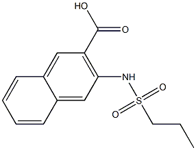 3-[(propylsulfonyl)amino]-2-naphthoic acid Struktur