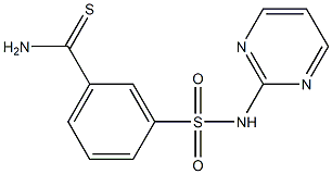 3-[(pyrimidin-2-ylamino)sulfonyl]benzenecarbothioamide Struktur