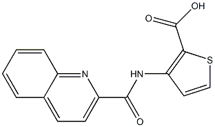 3-[(quinolin-2-ylcarbonyl)amino]thiophene-2-carboxylic acid Struktur