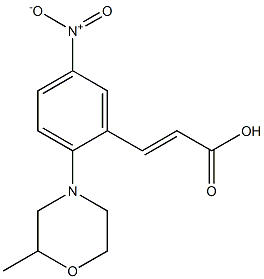 3-[2-(2-methylmorpholin-4-yl)-5-nitrophenyl]prop-2-enoic acid Struktur