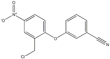 3-[2-(chloromethyl)-4-nitrophenoxy]benzonitrile Struktur