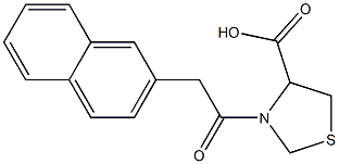 3-[2-(naphthalen-2-yl)acetyl]-1,3-thiazolidine-4-carboxylic acid Struktur