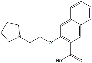 3-[2-(pyrrolidin-1-yl)ethoxy]naphthalene-2-carboxylic acid Struktur